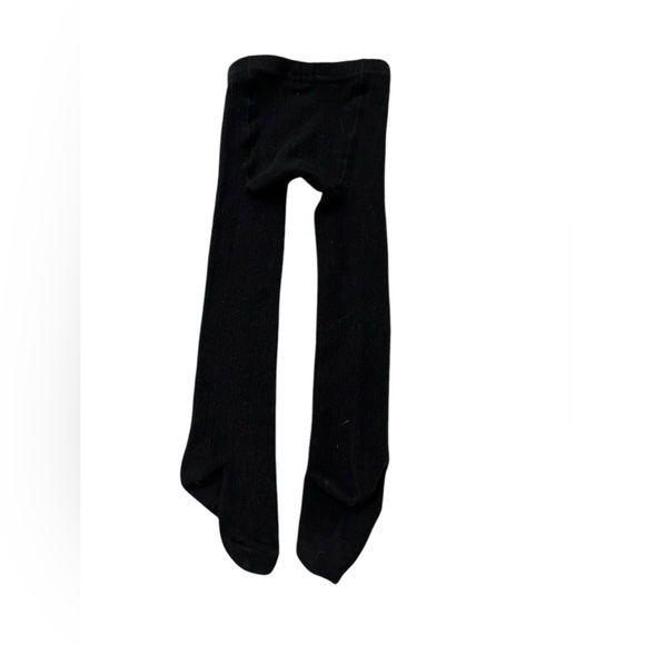 Set of 2 Little Stocking Co Black & Red Cable Knit Leggings size 1 to 2 years - Picture 6 of 8
